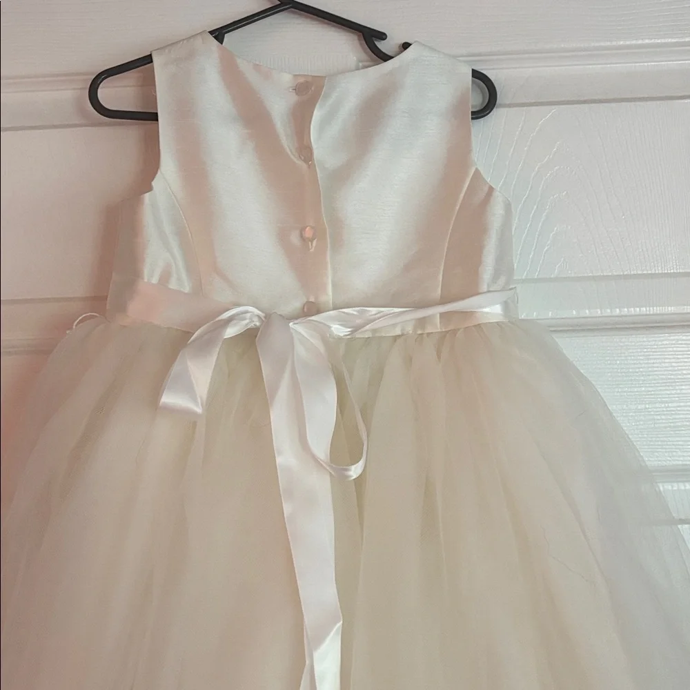 David’s Bridal Flower Girl Dress Ivory Size 4T - Picture 5 of 7